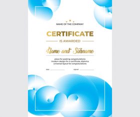 Commercial Certificate template vector