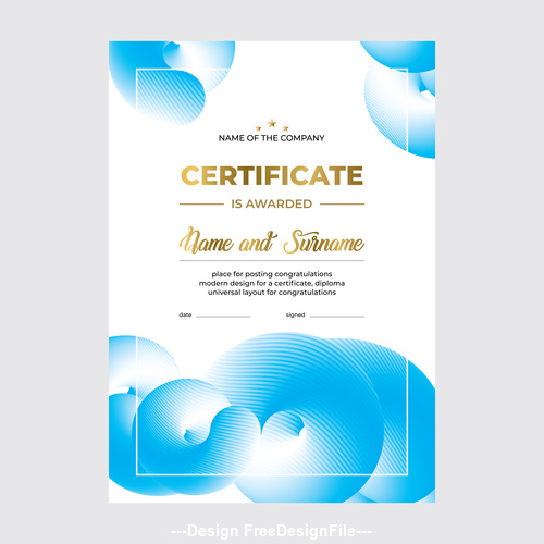 Commercial Certificate template vector