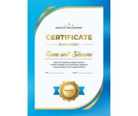 Company Certificate template vector
