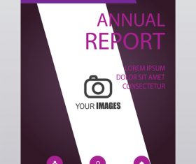 Company annual report design template vector