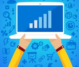 Computer index infographics vector