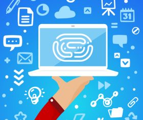 Concept computer graphic infographics vector