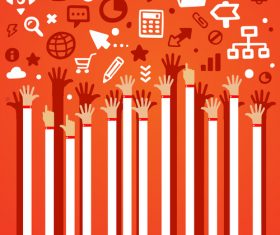 Concept hand infographics vector