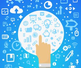 Concept infographics background vector