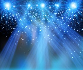 Concert party stage spotlights neon light easy editable