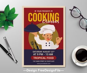 Cooking flyers vector