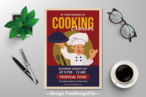 Cooking flyers vector