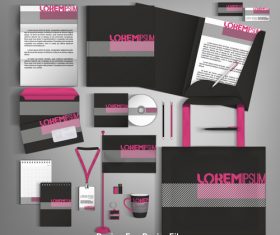 Corporate identity template design business set stationery vector