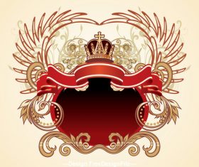 Crown Heraldic background vector