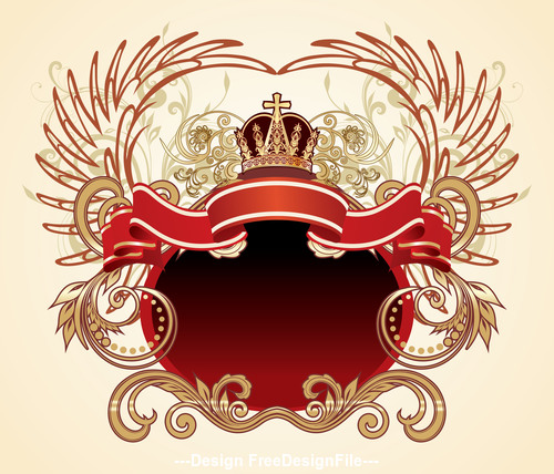 Crown Heraldic background vector