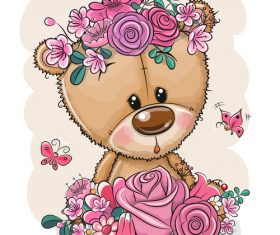 Cute animals cartoon 3d illustration vector