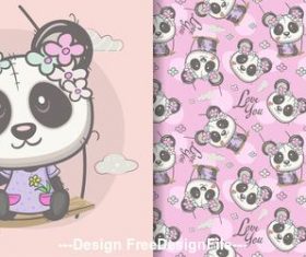 Cute cartoon seamless pattern vector