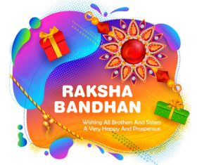 Decorative Rakhi for Raksha Bandhan Indian vector 02