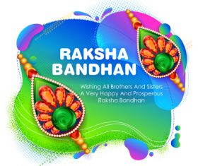 Decorative Rakhi for Raksha Bandhan Indian vector 03