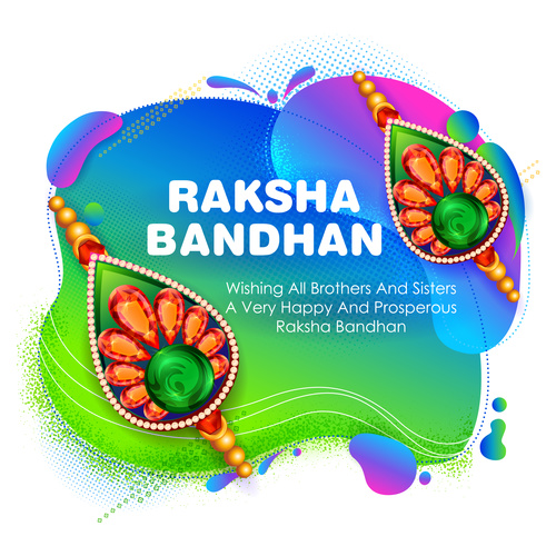 Decorative Rakhi for Raksha Bandhan Indian vector 03