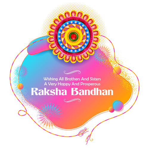 Decorative Rakhi for Raksha Bandhan Indian vector 04