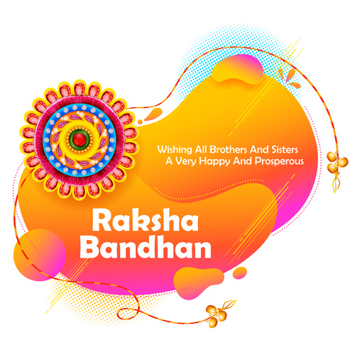 Decorative Rakhi for Raksha Bandhan Indian vector 05