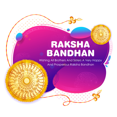 Decorative Rakhi for Raksha Bandhan Indian vector 07