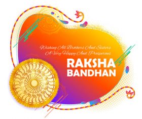 Decorative Rakhi for Raksha Bandhan Indian vector 08