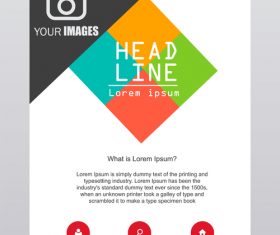 Design company brochure template vector