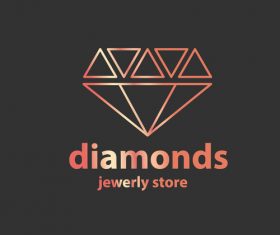 Diamonds logos in vector