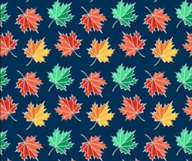 Different color leaves seamless pattern vector