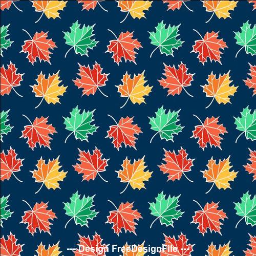 Different color leaves seamless pattern vector