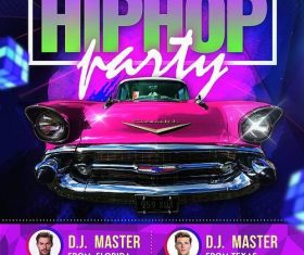 Disco Party flyer design psd template