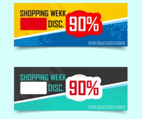 Discount banner template design vector
