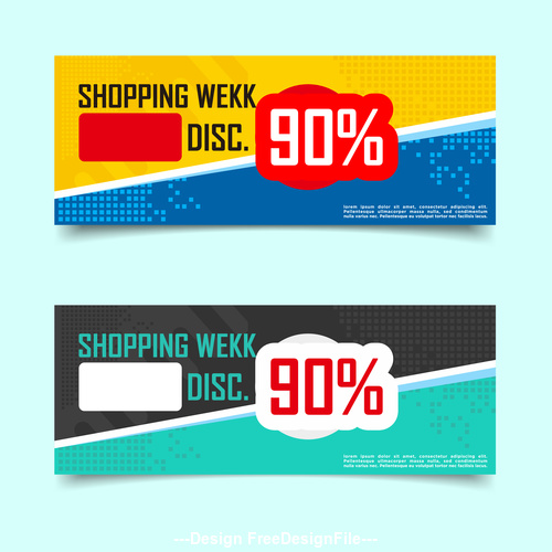 Discount banner template design vector