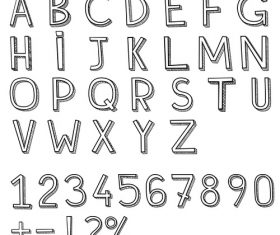 Doodle Font vector