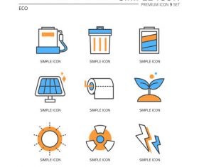 Eco abstract icon vector