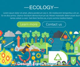 Ecology flat design concept vector