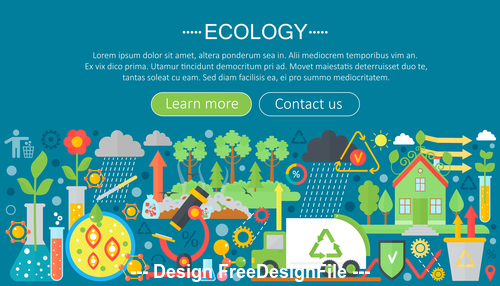 Ecology flat design concept vector