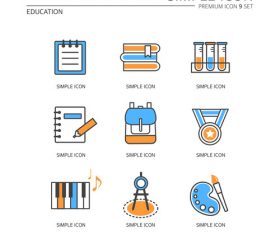 Education abstract icon vector