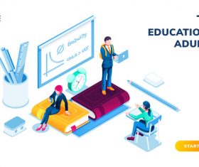 Education cartoon illustration vector