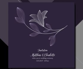 Elegant background wedding invitation card vector