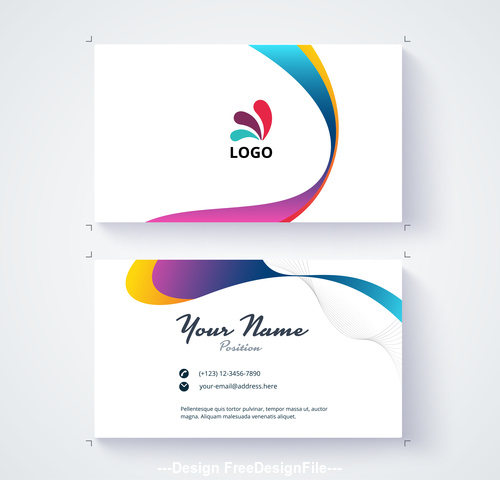 Elegant business card template vector