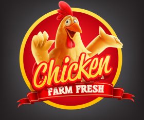 Farm chicken illustrations vector