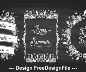 Farm fresh veggie frames set vector