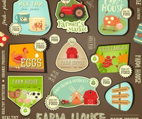 Farm house tag vector