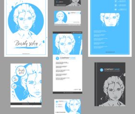 Fashion girl fashion template for poster design vector