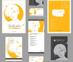 Fashion girl poster cover vector