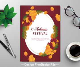 Festival flyer design vector template