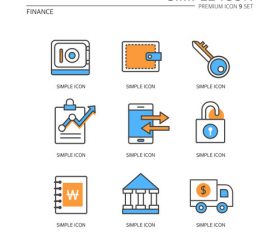 Finance abstract icon vector