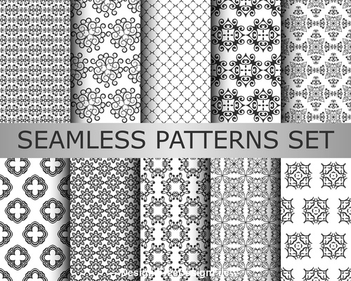 Fisheye seamless patterns vector
