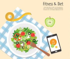 Fitness Food vector
