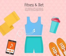 Fitness clothing vector