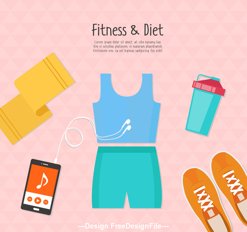 Fitness clothing vector