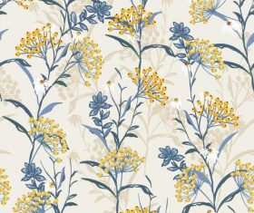 Flower seamless background pattern vector
